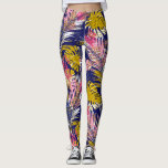 Kleurrijke tropische palmen, Abstracte Cheetah-afd Leggings<br><div class="desc">Stap uit in stijl met deze superleuke leggings met een grillige abstracte dierlijke afdruk die is gemarkeerd door kleurrijke plantaardig materiaal. Ideaal voor een nacht uit,  bij de gym of bij de tropische strandvakantie.</div>