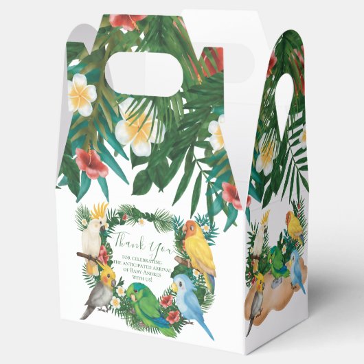 Kleurrijke Tropische Papegaaien exotisch vogeltje  Bedankdoosjes (Geopend)