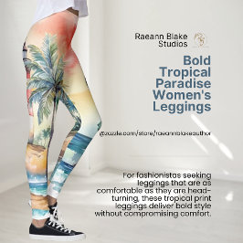 Kleurrijke Tropische Paradijs Dames Leggings