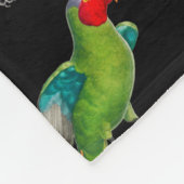 Kleurrijke tropische parrots, bladeren en bloemen fleece deken (Hoek)