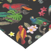 Kleurrijke tropische parrots, bladeren en bloemen korte tafelloper (Hoek)