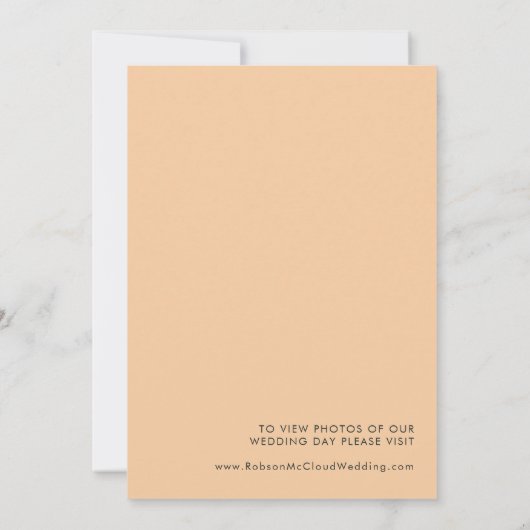 Kleurrijke Tropische | Perzik Trouwplannen Aankond Kaart (Achterkant)