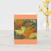 Kleurrijke tropische Planten Kaart (Gele Bloem)