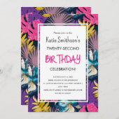 Kleurrijke Tropische Planten met levendige kleuren Kaart (Voorkant / Achterkant)