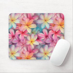 Kleurrijke tropische Plumeria Frangipani patroon Muismat