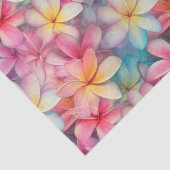 Kleurrijke tropische Plumeria Frangipani Tissuepapier (Detail)