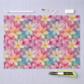 Kleurrijke tropische Plumeria Frangipani Tissuepapier (Craft)