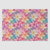 Kleurrijke tropische Plumeria Frangipani Tissuepapier (Voorkant)