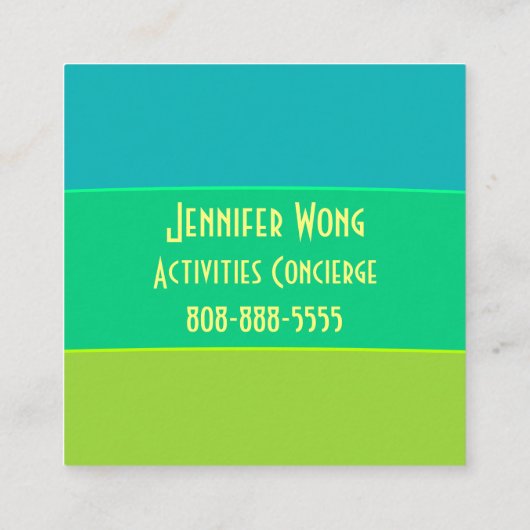 Kleurrijke tropische regenboog oceaan zonsondergan vierkante visitekaartje (Achterkant)