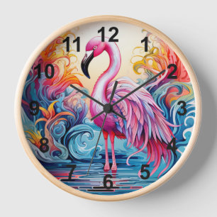 Kleurrijke Tropische Roze Flamingo Modern