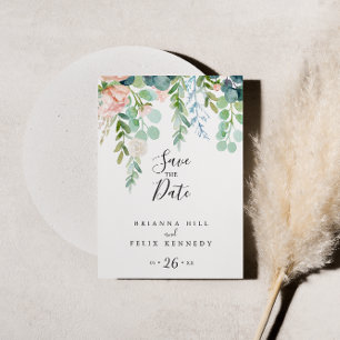 Kleurrijke tropische storm sparen de datum briefkaart