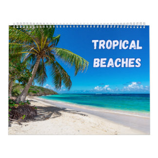 Kleurrijke tropische stranden kalender