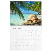 Kleurrijke tropische stranden kalender (Jan 2026)