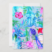 kleurrijke tropische verjaardag kaart (Achterkant)