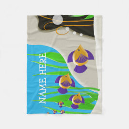 Kleurrijke Tropische Vis Aangepaste Kinder Naam Fleece Deken