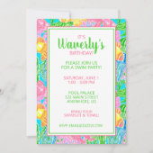 Kleurrijke Tropische Vis Feest Uitnodigingen (Voorkant)