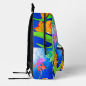 Kleurrijke Tropische Vis Onderwater Wereld Blauw Z Bedrukte Rugzak (Links)