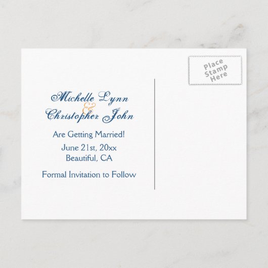 Kleurrijke Tropische Vis Save the Date Wedding Aankondigingskaart (Achterkant)