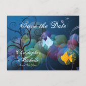Kleurrijke Tropische Vis Save the Date Wedding Aankondigingskaart (Voorkant)