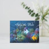 Kleurrijke Tropische Vis Save the Date Wedding Aankondigingskaart (Staand voorkant)
