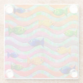 Kleurrijke Tropische Vis Zwemglas Onderzetters (Achterkant)