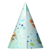 Kleurrijke tropische viskinderen van afgelopen dag feesthoedjes (Achterkant)