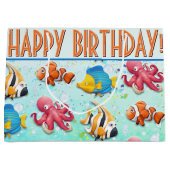 Kleurrijke tropische viskinderen van afgelopen dag groot cadeauzakje (Voorkant)