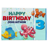 Kleurrijke tropische viskinderen van afgelopen dag groot cadeauzakje (Achterkant)