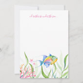 Kleurrijke Tropische Vissen Aquarel Notitiekaartje (Voorkant)