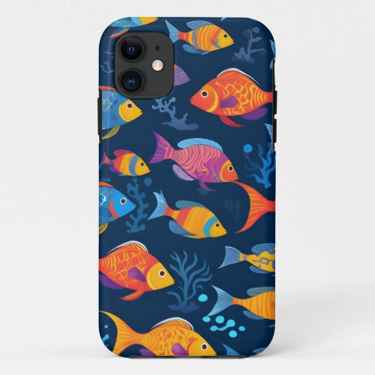 Kleurrijke tropische vissen Case-Mate iPhone case (Achterkant)