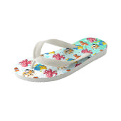 Kleurrijke tropische vissen kinder teenslippers (Schuin)