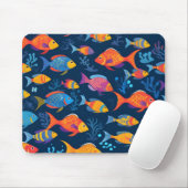 Kleurrijke tropische vissen muismat (Met muis)