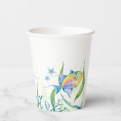 Kleurrijke tropische vissen papieren bekers (Achterkant)