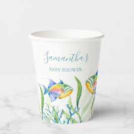 Kleurrijke tropische vissen papieren bekers