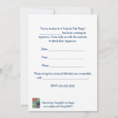 Kleurrijke Tropische Vissen Partij Uitnodigingen (Achterkant)