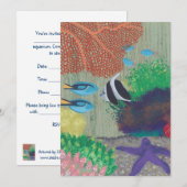 Kleurrijke Tropische Vissen Partij Uitnodigingen (Voorkant / Achterkant)