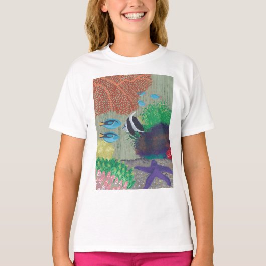 Kleurrijke tropische vissen schilderen T-shirts (Voorkant)