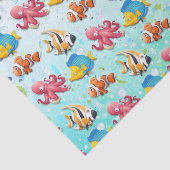 Kleurrijke tropische vissen tissuepapier (Detail)