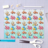 Kleurrijke tropische vissen tissuepapier (Craft)