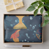 Kleurrijke tropische vissen tissuepapier (Geschenk)