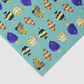 Kleurrijke tropische vissen tissuepapier (Detail)