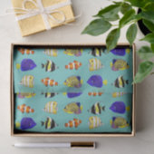 Kleurrijke tropische vissen tissuepapier (Geschenk)