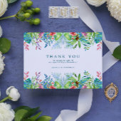 Kleurrijke tropische vloergrens bedankkaart