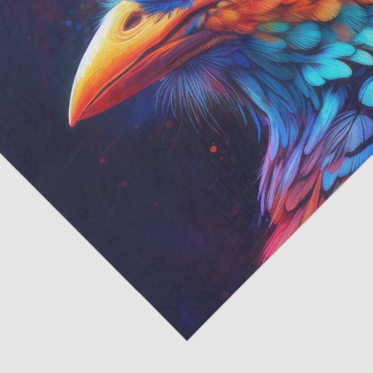 Kleurrijke tropische vogel tissuepapier (Detail)