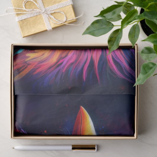 Kleurrijke tropische vogel tissuepapier (Geschenk)