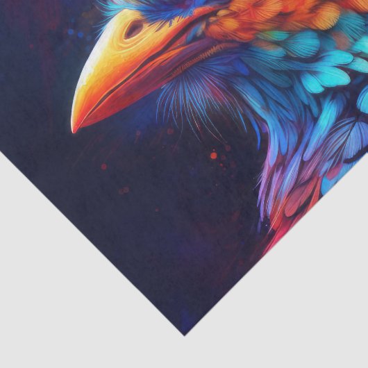 Kleurrijke tropische vogel tissuepapier (Detail)