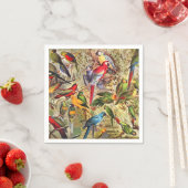 Kleurrijke tropische vogelparrots servet (Insitu)