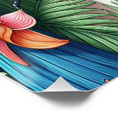 Kleurrijke tropische vogels en levendige weelderig perfect poster (Hoek)