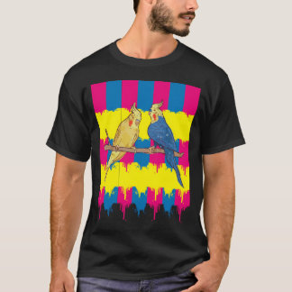 Kleurrijke tropische vogels illustratie artwork. t-shirt