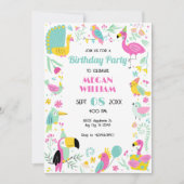 Kleurrijke tropische vogels kaart (Voorkant)